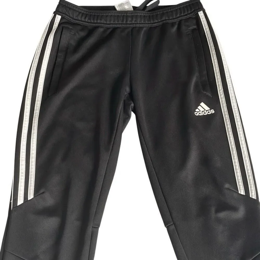 Nearly New! Adidas Black Climalite Tiro Soccer Pants Ankle Side Zip - Size XS